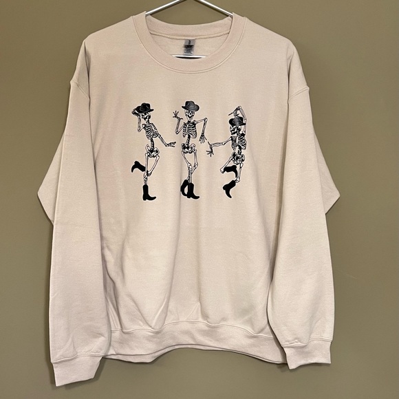 NWOT Cowboy Skeleton Sweatshirt - Picture 2 of 2